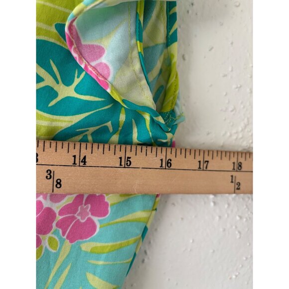 Vintage Lilly Pulitzer Floral Silk Blend  Faux Wrap Dress Size 8 - Picture 8 of 10